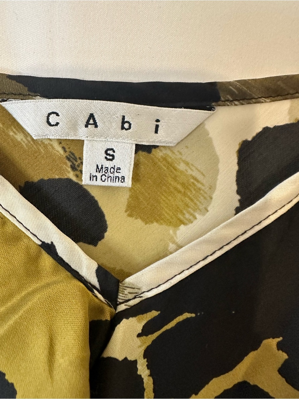 CAbi Olive, Black & Cream Leopard-Print Silk Cami - Picture 6 of 7
